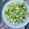 Grønsalat med avokado, edamame og agurk