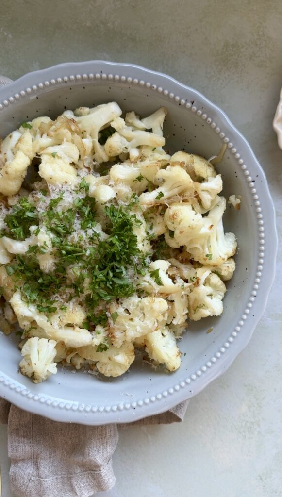 blomkål med parmesan og løg 3