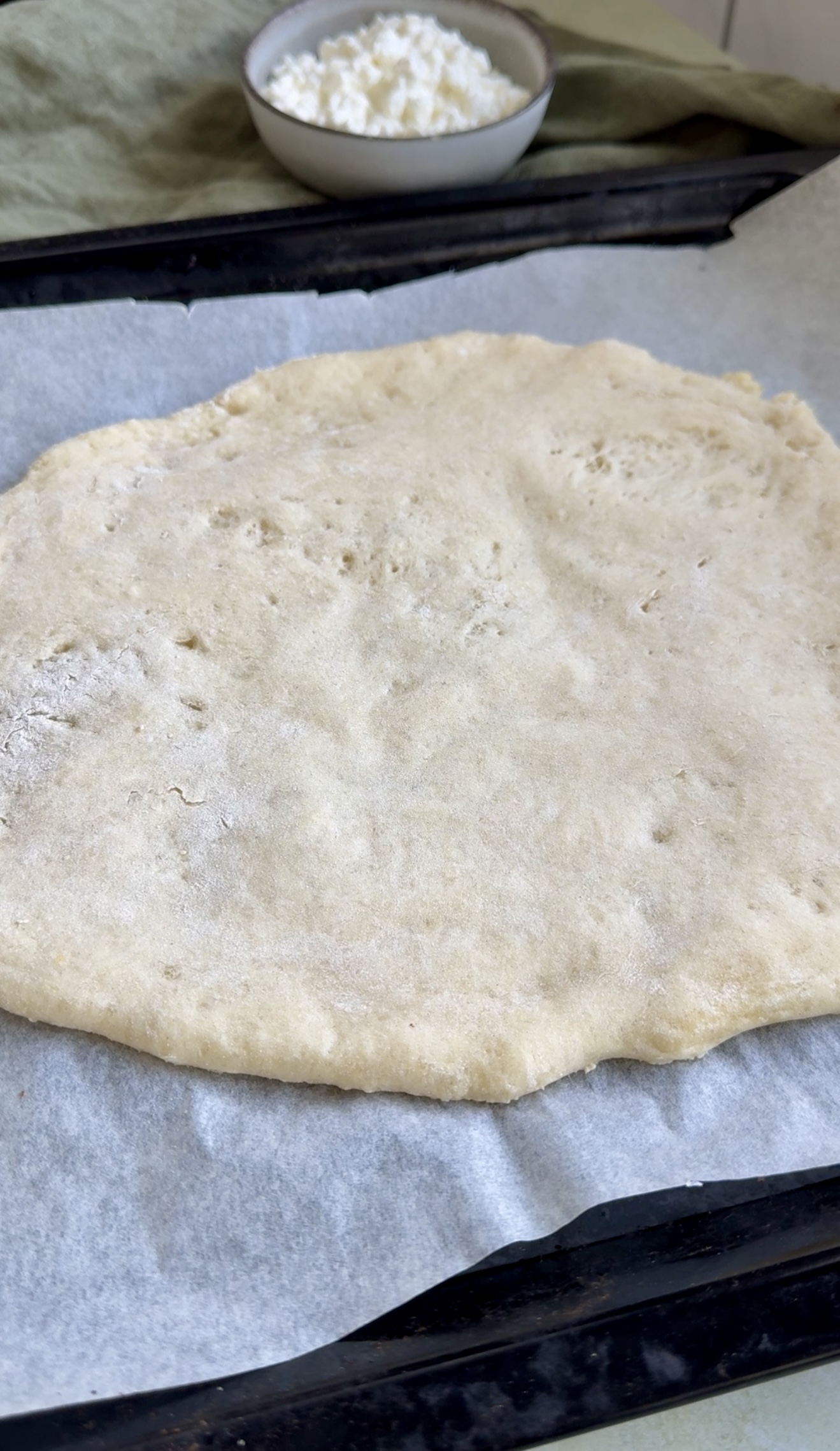 pizzabund med hytteost