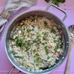 One pot orzo med bacon og asparges 1