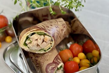 Madpakke wrap med kylling og smøreost