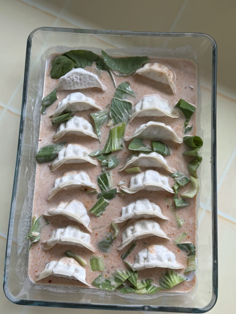 One pan med gyoza