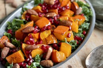 Grønkålssalat med bagt hokkaido