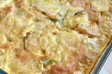 Kartofler og græskar i fad