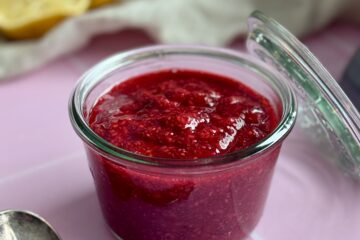 hindbærkompot med chiafrø