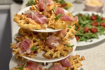 Sprøde cheddar vafler