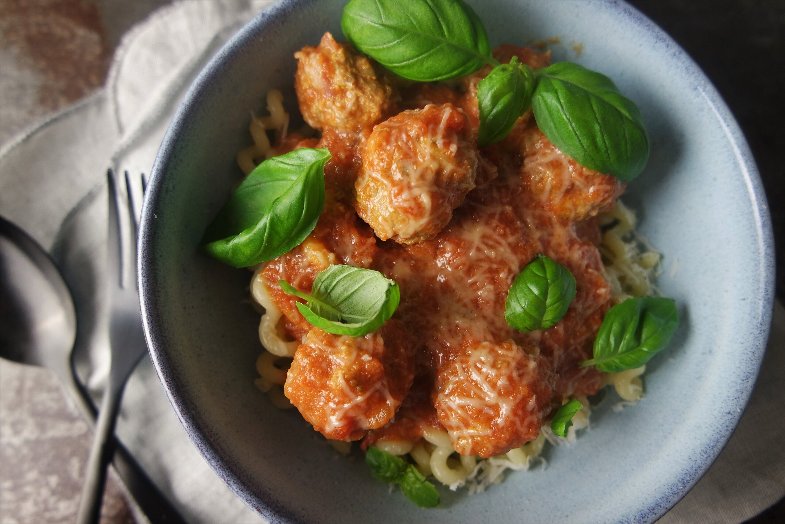 Mine yndlings kødboller med bacon og parmesan