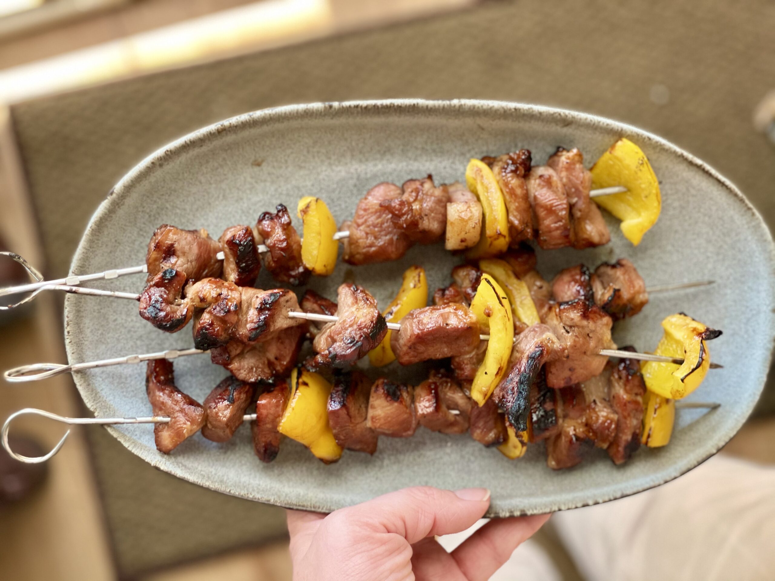 Grillspyd med nakkekoteletter