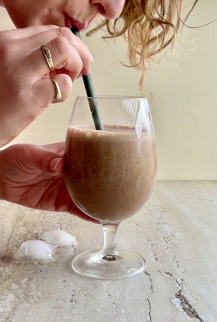 kaffe og kakaosmoothie