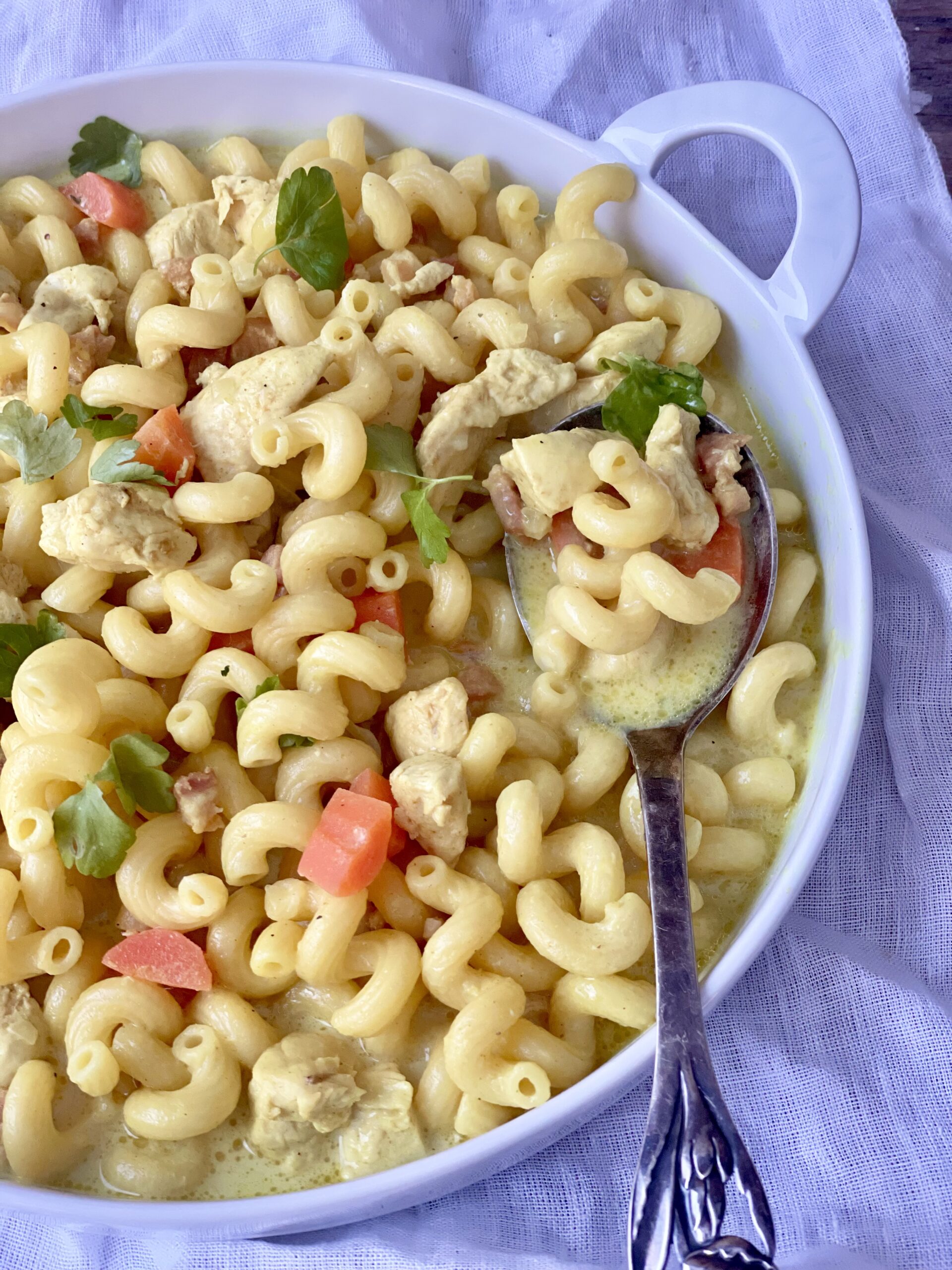 One pot pasta med kylling og karry