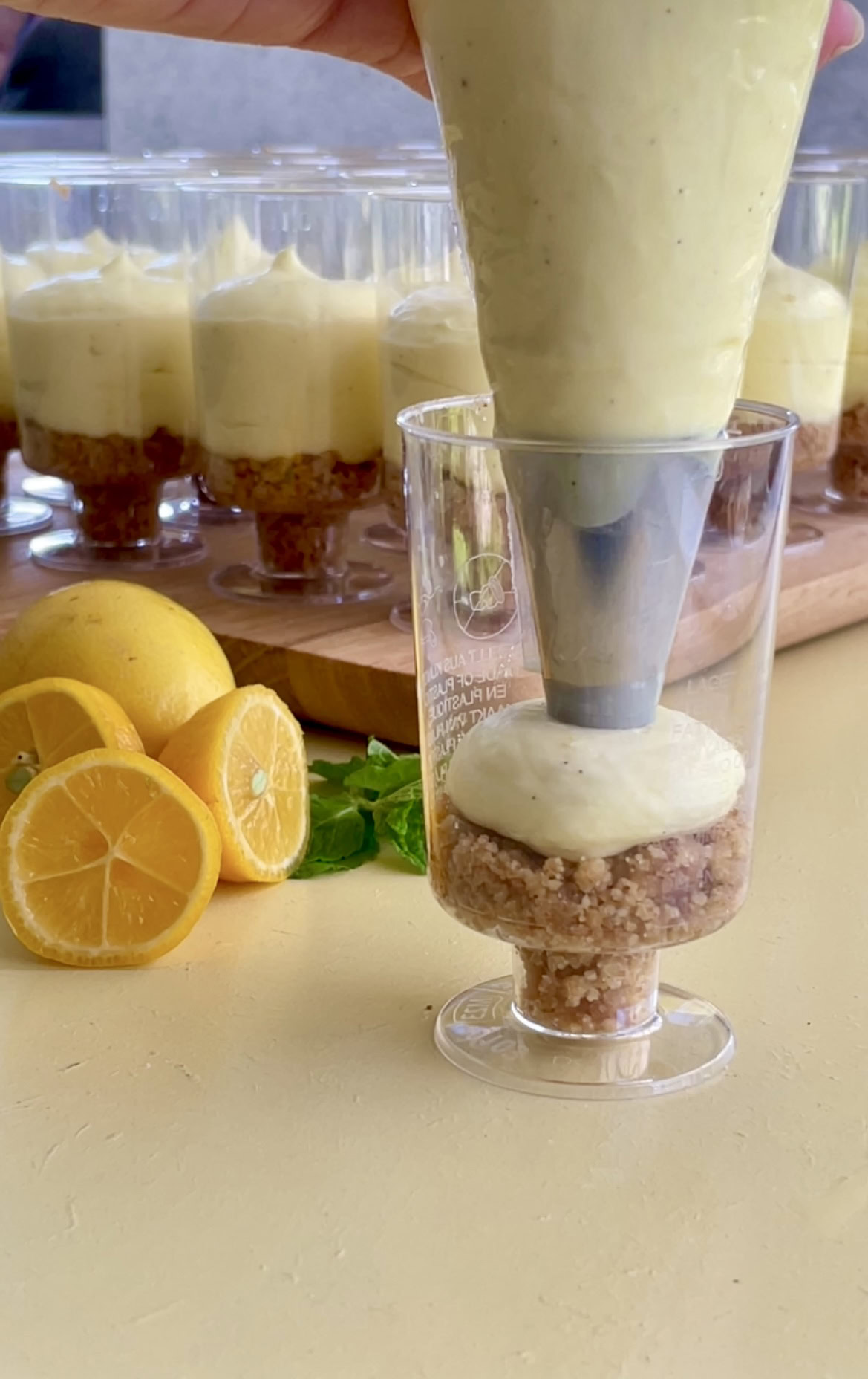 Citron cheesecake i glas
