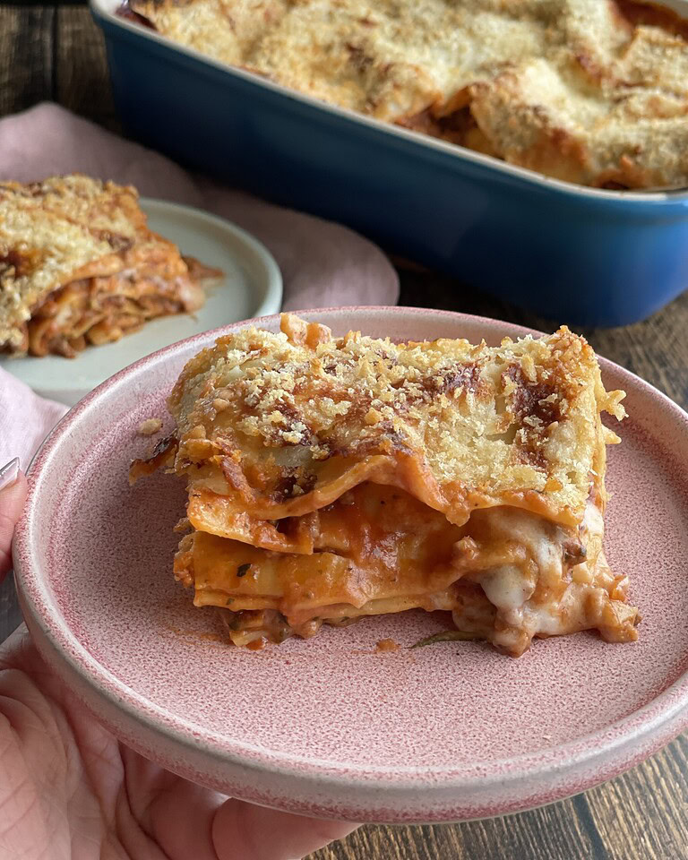 Cremet lasagne med masser af grøntsager