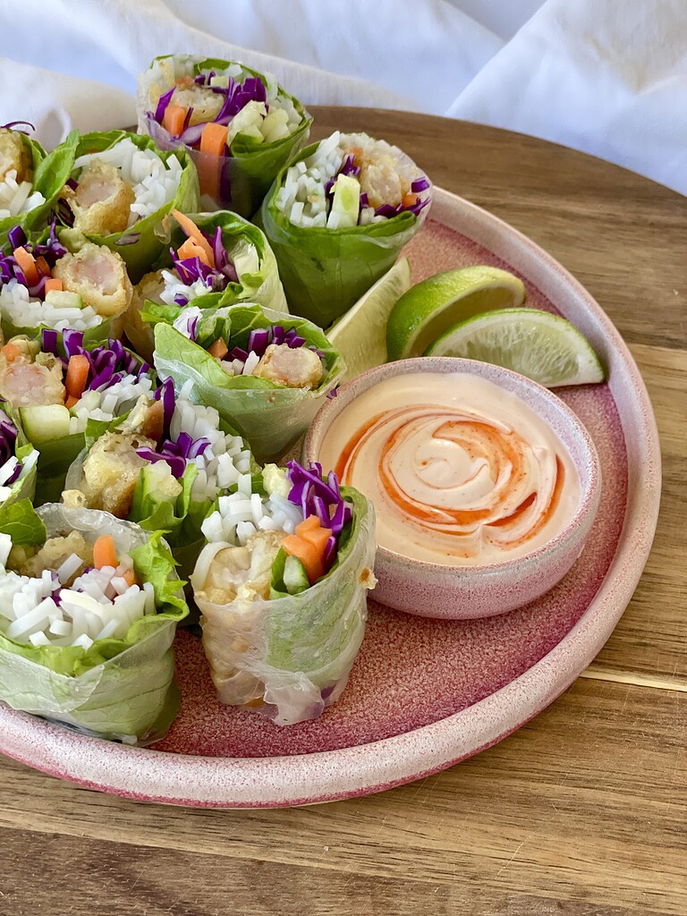 Friske forårsruller med rejer