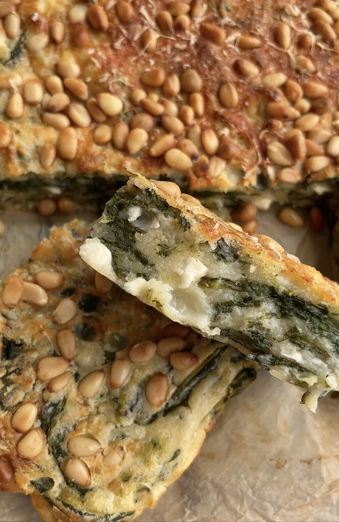Feta og spinat i fad