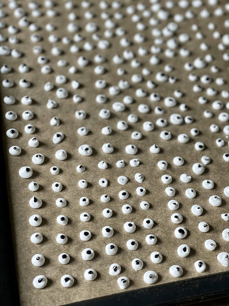 hjemmelavede sukkerøjne til kager