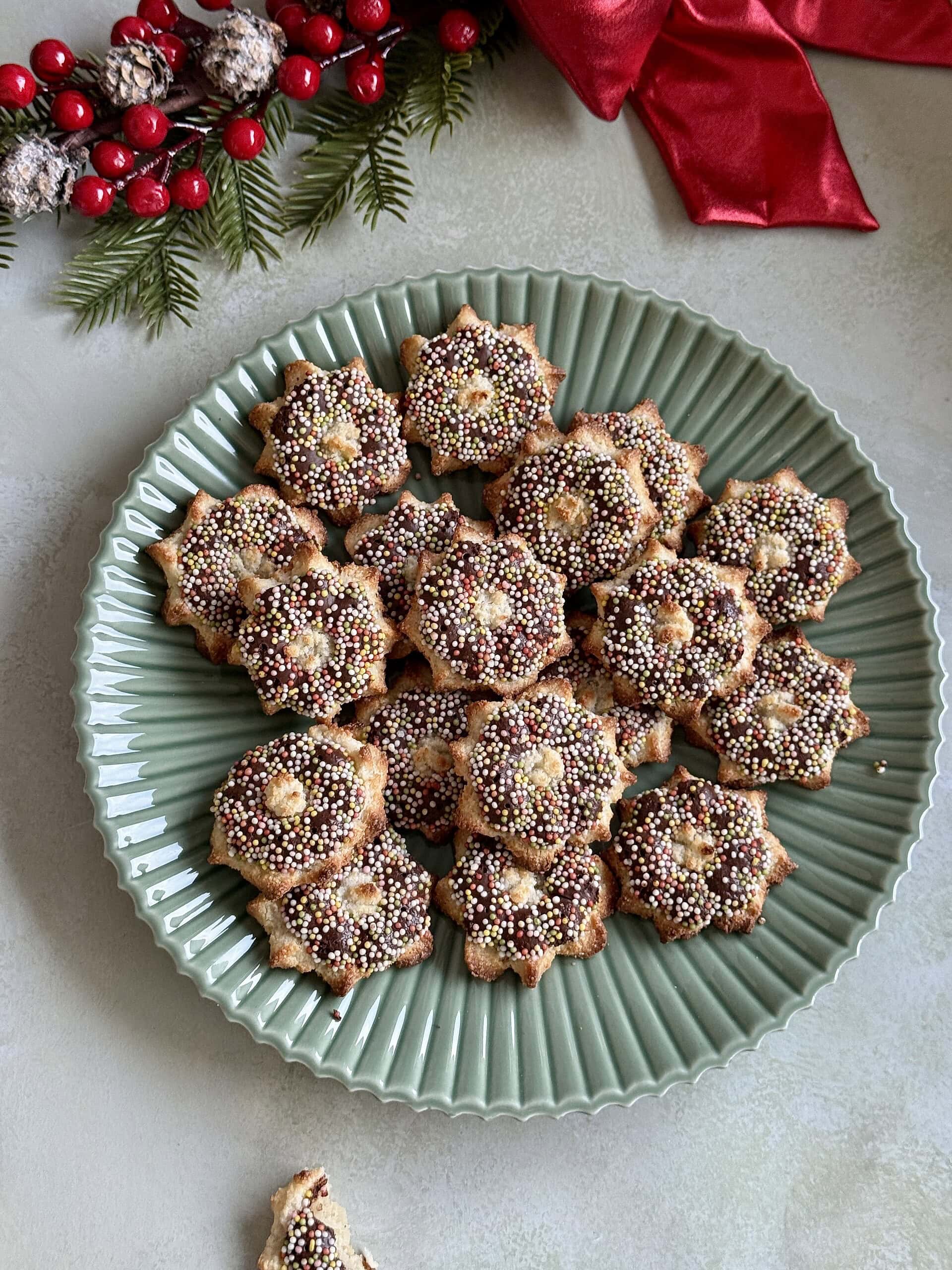 Kransekage med chokoladeknapper