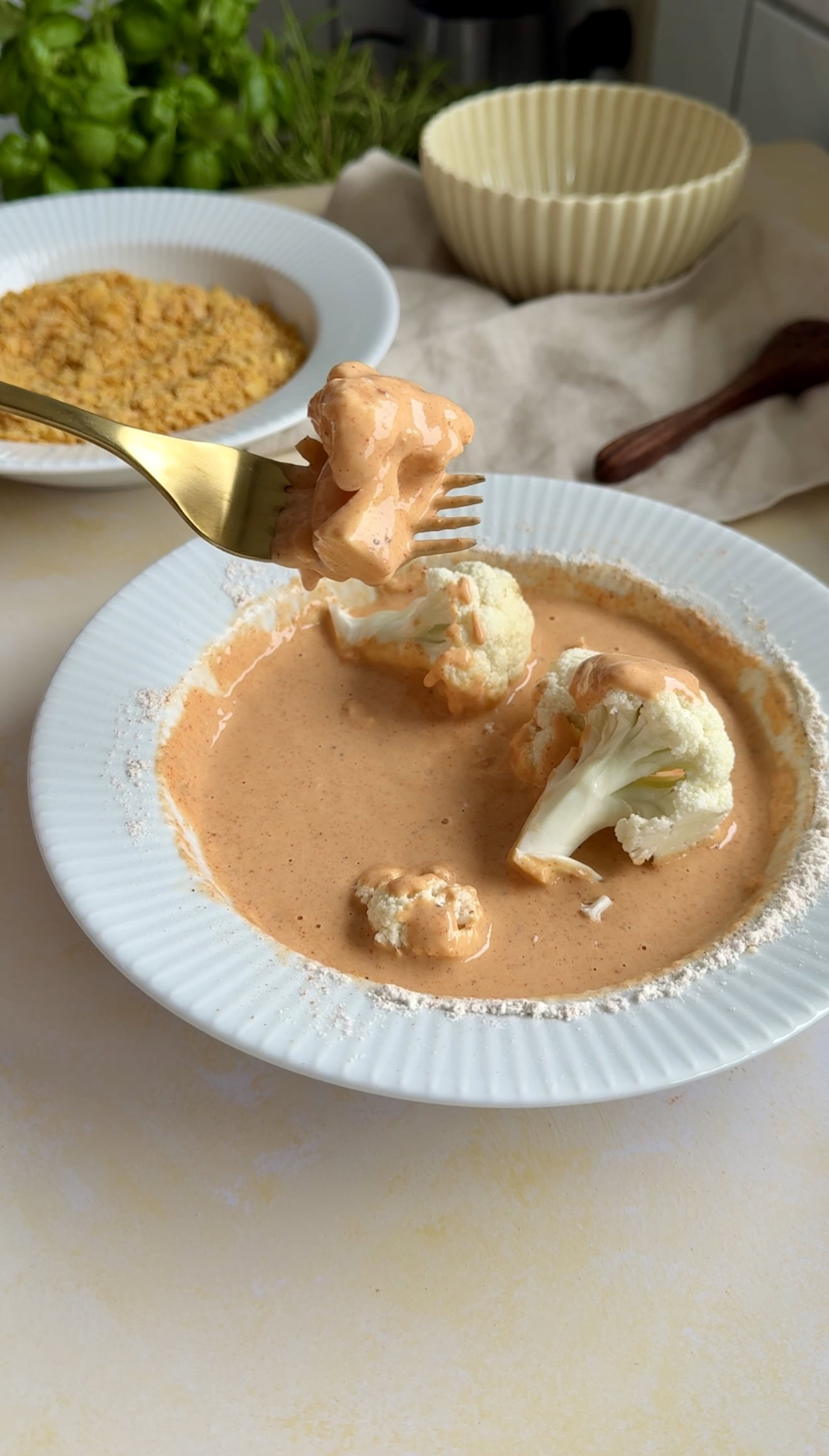 sprøde blomkålsnuggets