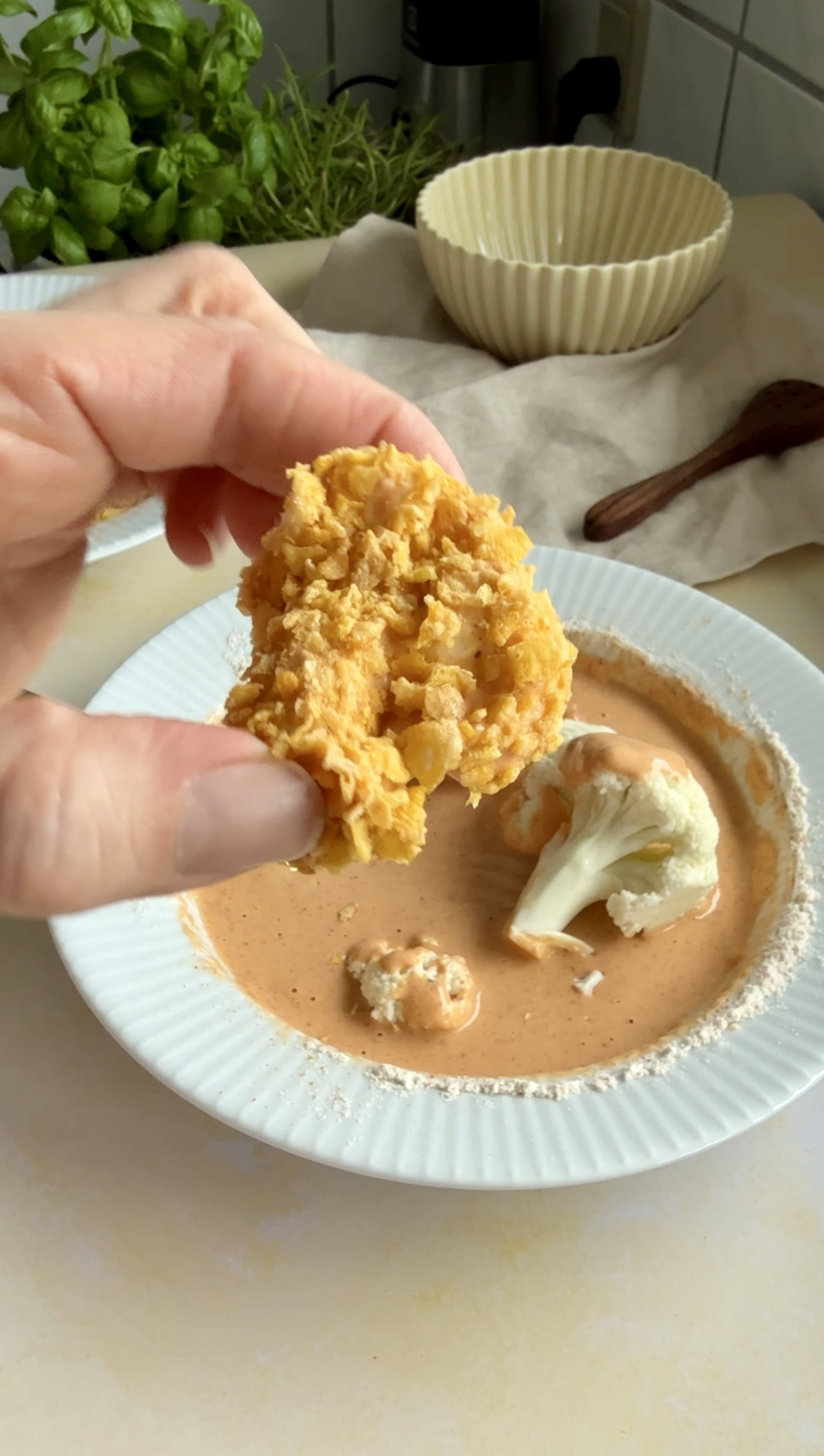 sprøde blomkålsnuggets