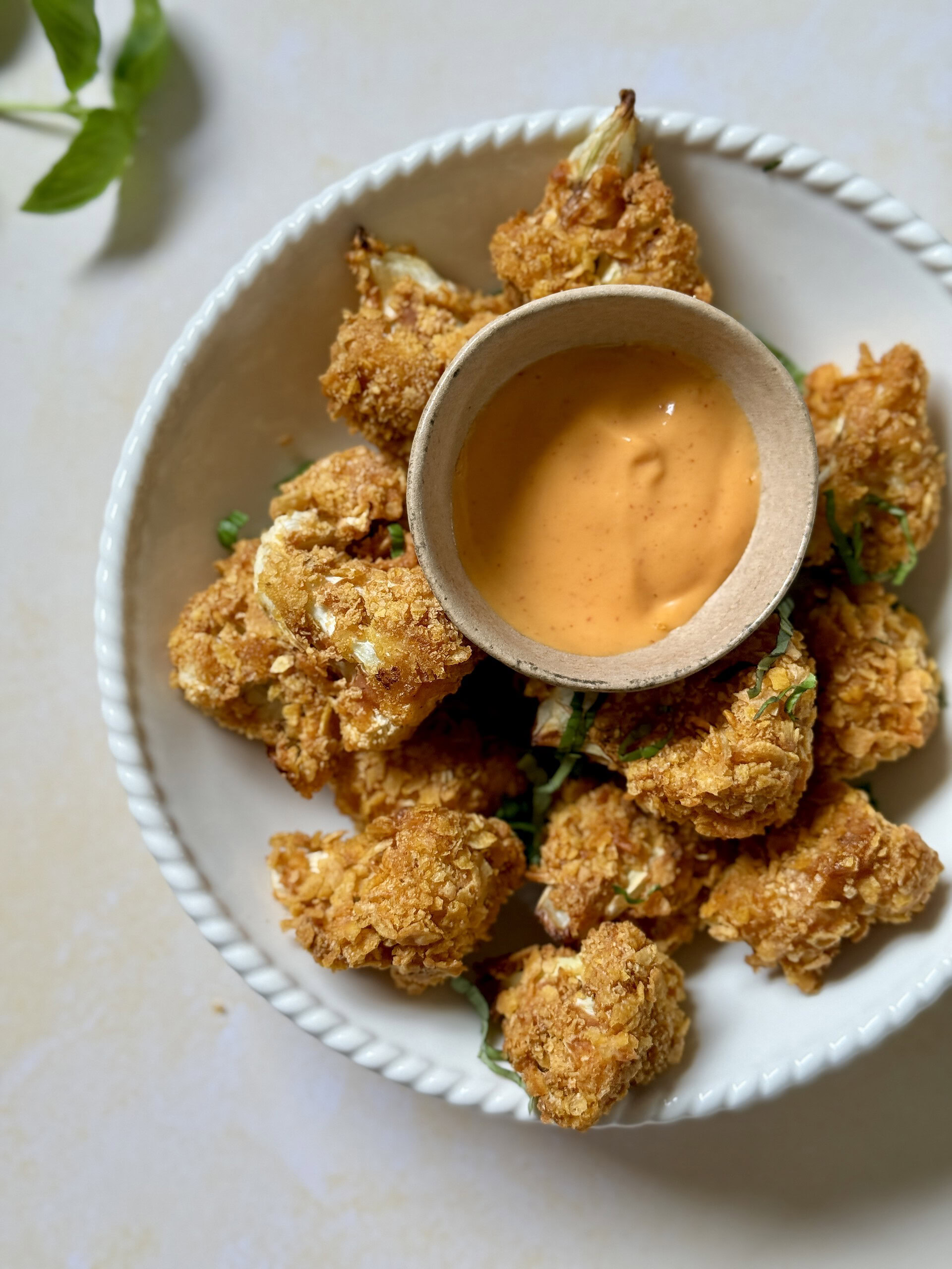 sprøde blomkålsnuggets