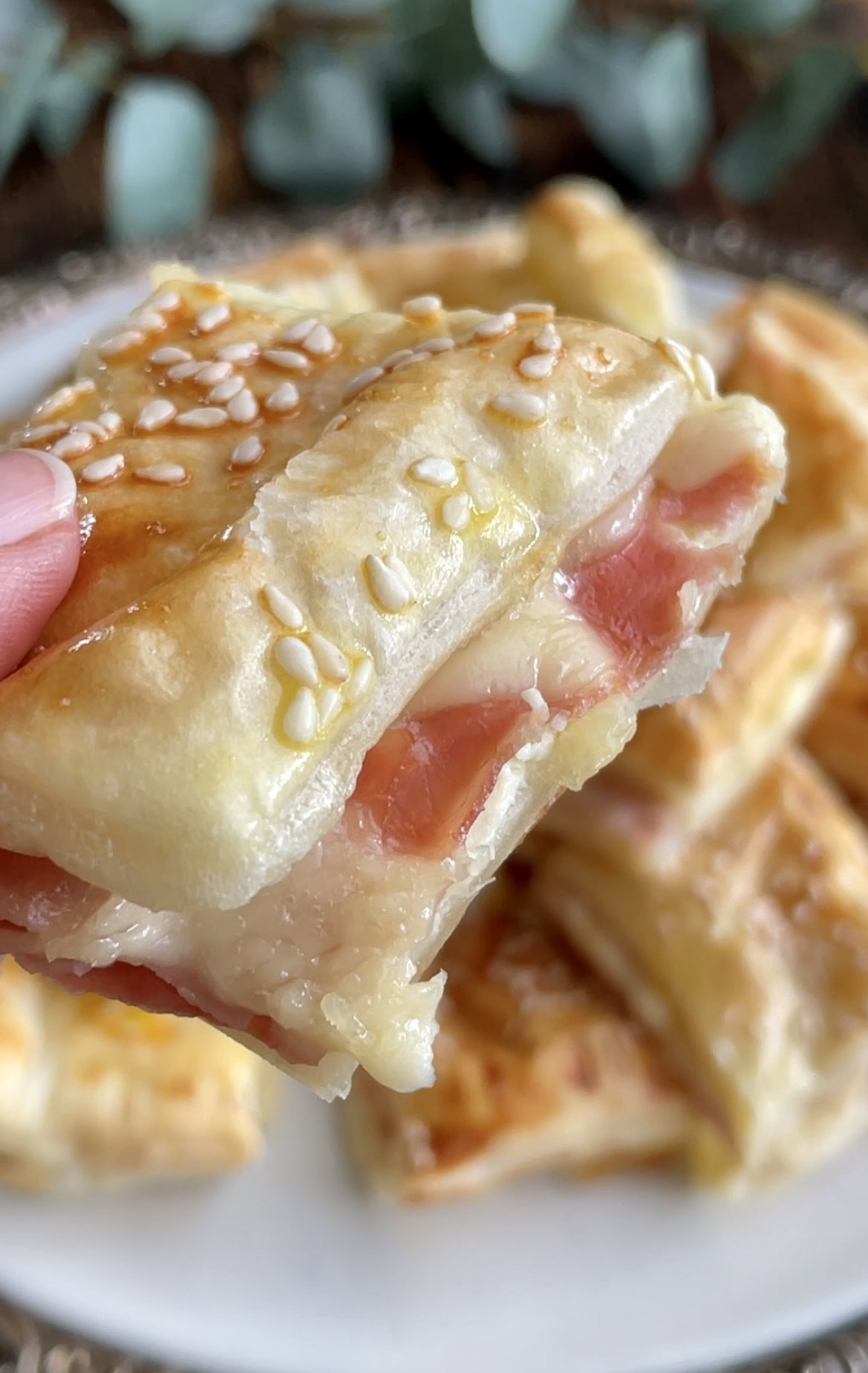 butterdej med skinke og ost