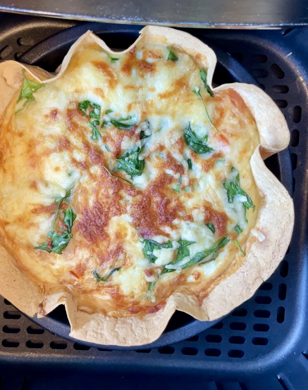 Tortilla tærte med ost (i airfryer)