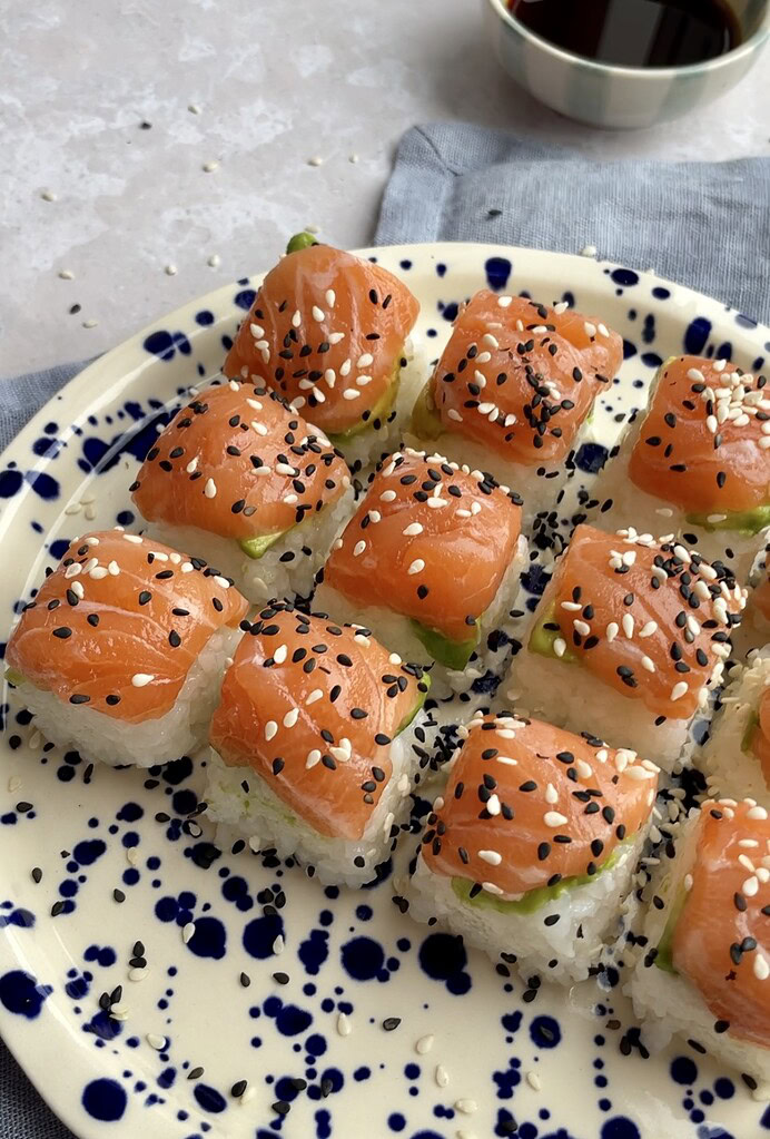 nem hjemmelavet sushi med laks