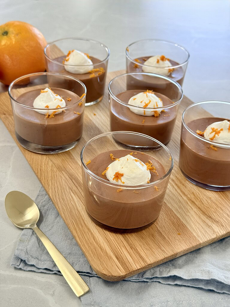Chokolademousse med appelsin i glas 2