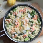 orzo med asparges og rejer