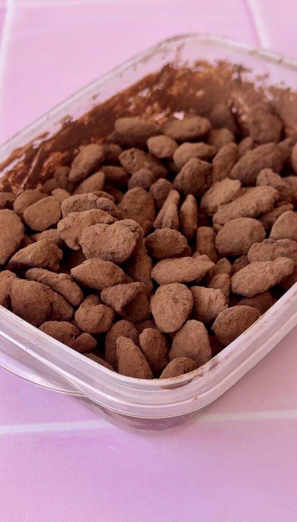 Mandler med chokolade